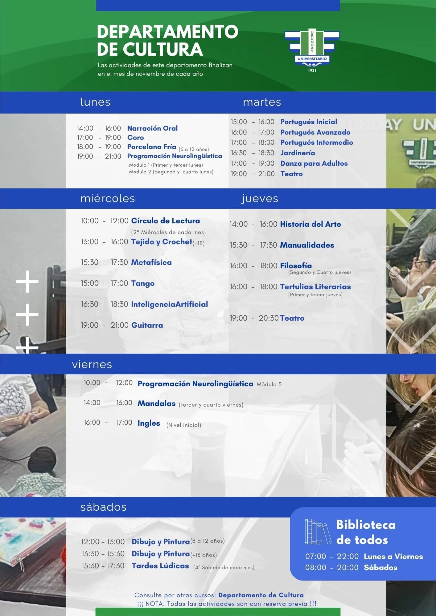 Horarios 8